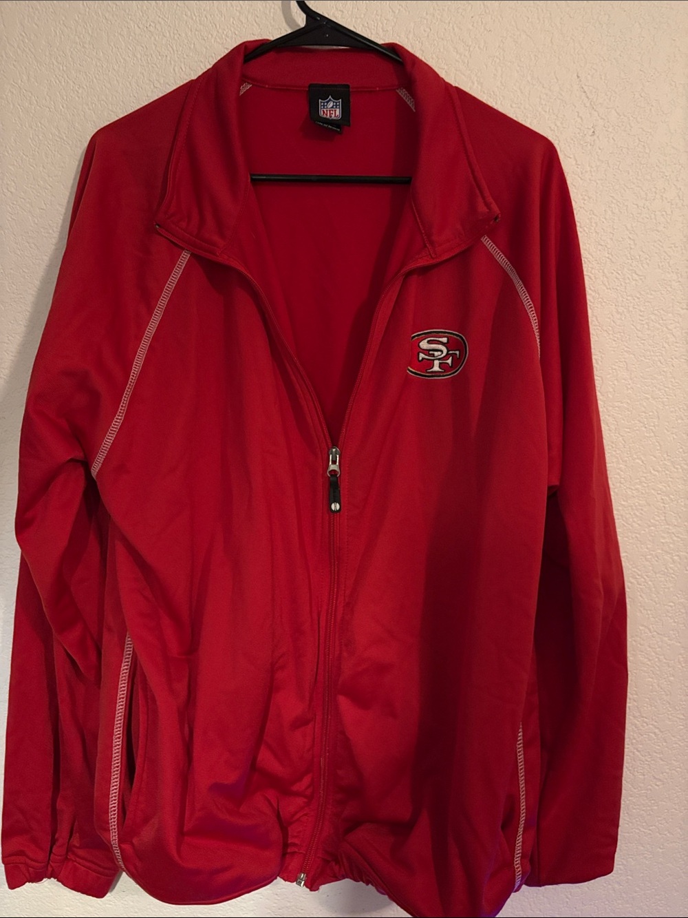 NFL San Francisco 49ers Red Zip-Up Utility Jacket